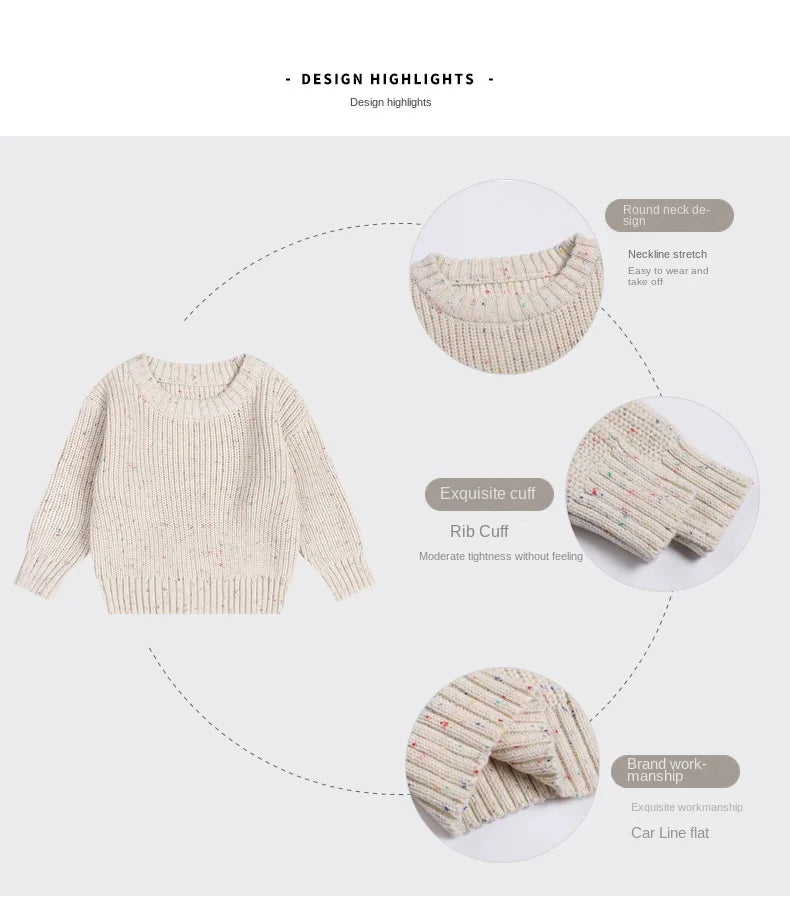 Embroidered Baby Autumn Knit Sweater