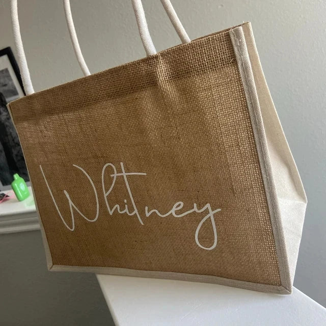 Custom Jute Tote Bag